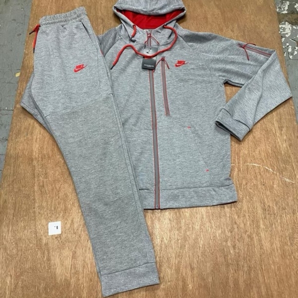 Gray and red Nike sweatsuit - Picture 1 of 1